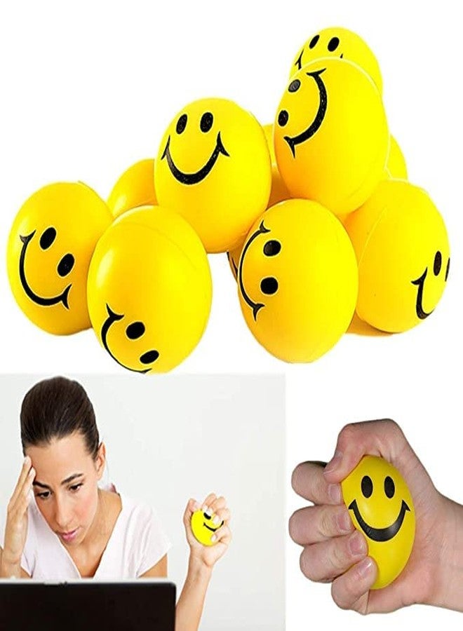 VACHI® Smiley Face Squeeze Yellow Ball Stress Reliver Balls, Smiley Face Squeeze Ball'S for Kids and Adults for Stress'S Relief and Playing (Pack of 1) - Image 5